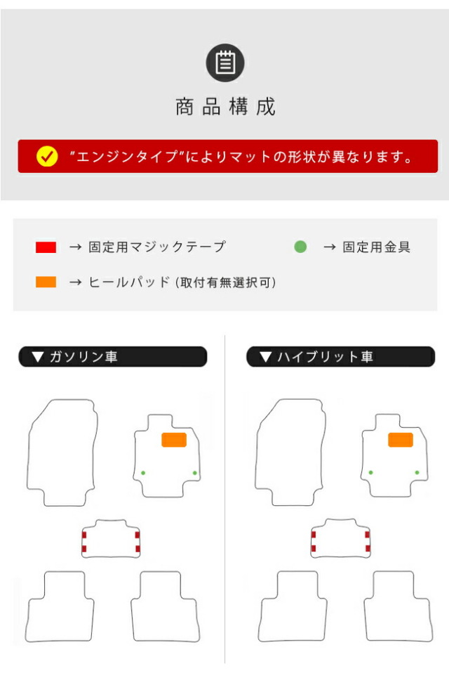 トヨタハリアー80系フロアマットSTDマットフロアマット純正TYPE内