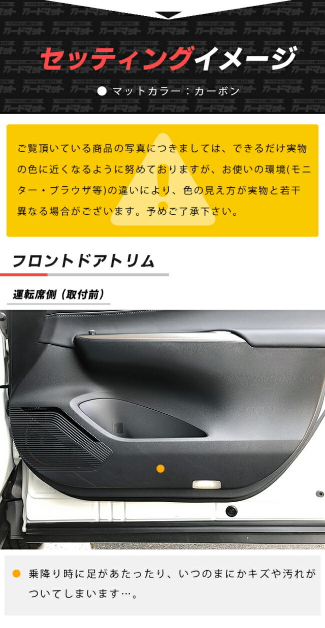 トヨタハリアー80系ガードマットキックガードドアトリム用アクセ