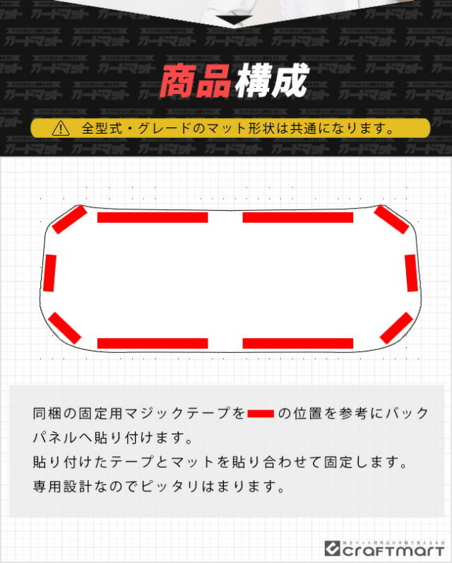 ハリアー80系ガードマットバックドアトリム専用車用アクセサリー