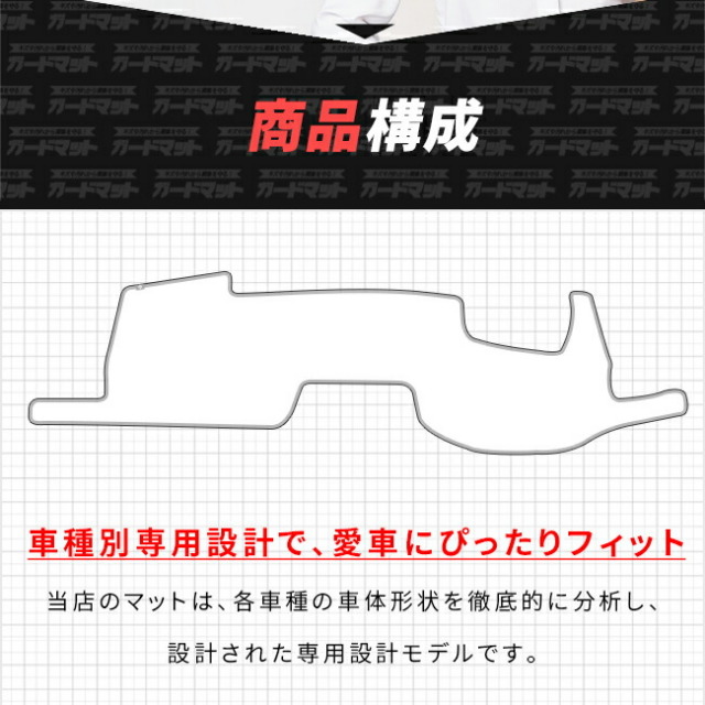 トヨタハリアー80系ガードマットダッシュボード用1枚アクセサリー