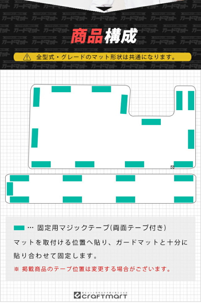 トヨタランドクルーザー2507人乗りガードマットキックガードグロ