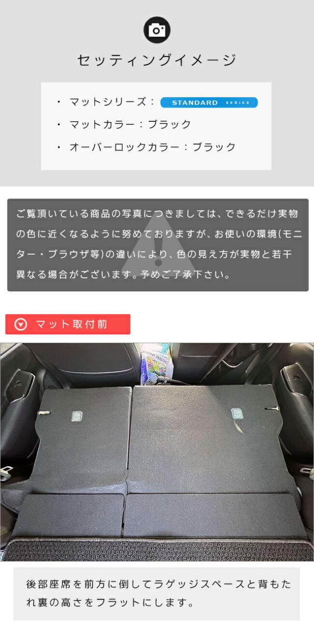 トヨタプリウス60系ラゲッジマット後部座席背面裏DXシリーズ内装