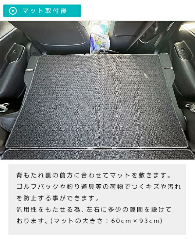 トヨタプリウス60系ラゲッジマット後部座席背面裏DXシリーズ内装