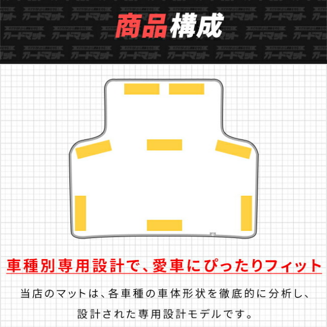 トヨタラヴ4ガードマットセンターコンソール下部後部座席側用60系