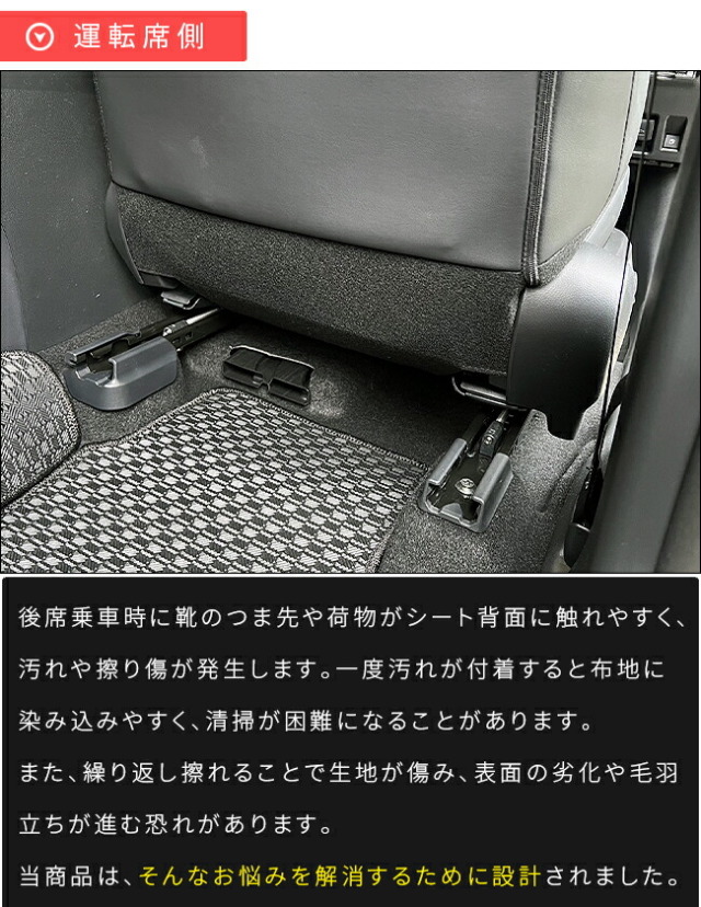 トヨタラヴ4ガードマットフロントシートバック用60系専用キックガ