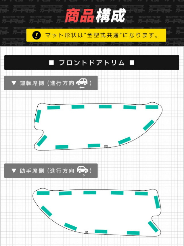 スバルジャスティM900FM910Fガードマットセットキックガードフロ