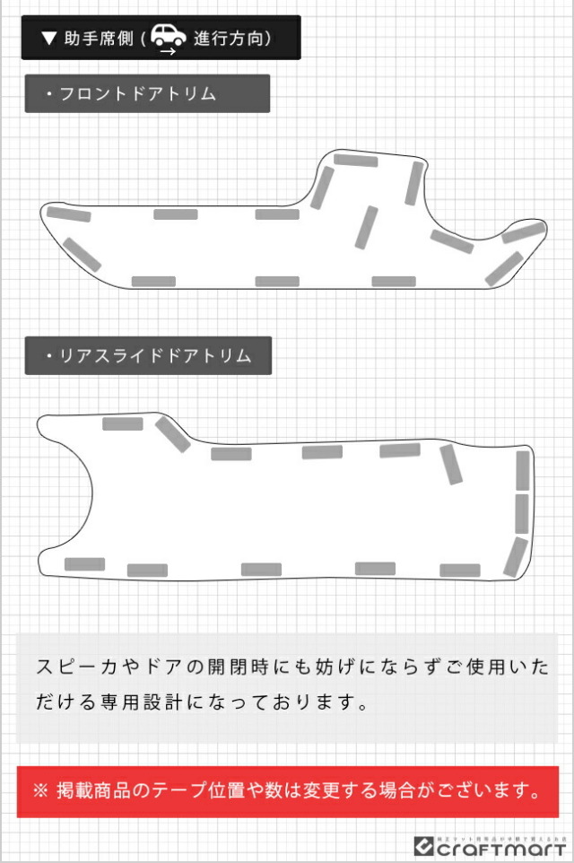 トヨタ ノア 90系 ガードマット フロントドアトリム リアスライド