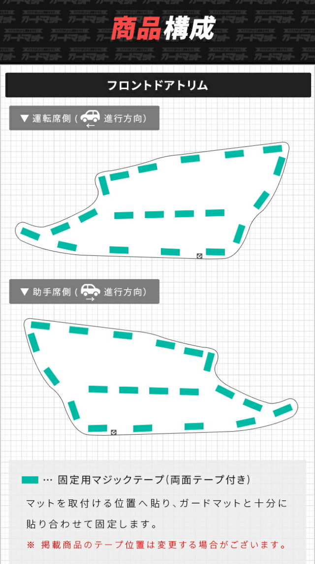 トヨタヤリスクロスガードマットキックガードドアトリムフロント