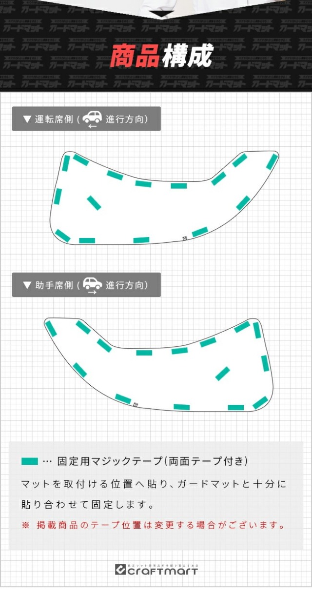 マツダ マツダ3 BP系 ガードマット キックガード リアドアトリム用 2枚