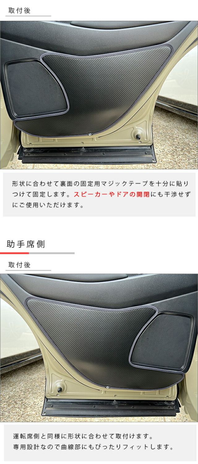 ホンダ ヴェゼル RV系 ガードマット キックガード リアドアトリム用 2