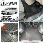 ホンダステップワゴンRP6RP7RP8フロアマットラゲッジマットセットラバーシリーズ車種専用車内保護傷防止汚れ防止内装カスタムパー