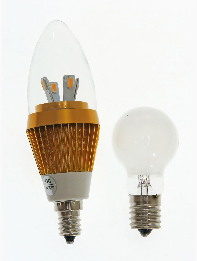 LED電球 E12 調光対応 シャンデリア電球形 5W 300lm