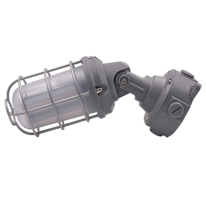 水銀灯用壁付けコーン型ガード付き CR-GKW20G 防水LED 20W　昼白色　（グレー）