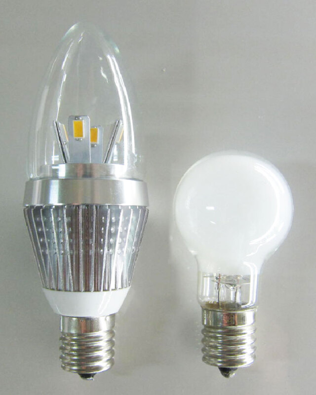 LED電球 E17 調光対応 シャンデリア電球形 5W 300lm