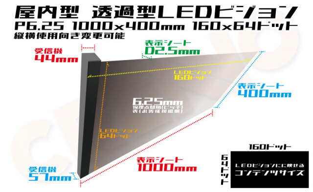 透過型LEDビジョン シースルー フィルム グラス ガラス面に貼り付け