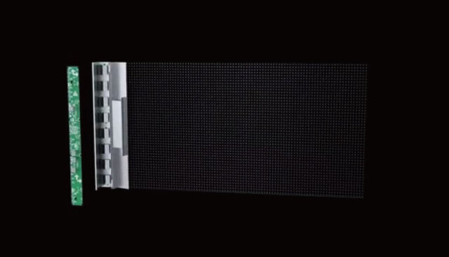 透過型LEDビジョン シースルー フィルム グラス ガラス面に貼り付け