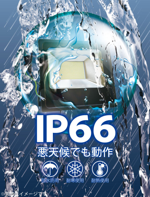 LED投光器 150W 2500W相当 防水 LEDライト 作業灯 ワークライト アース付き2Pコード 昼光色