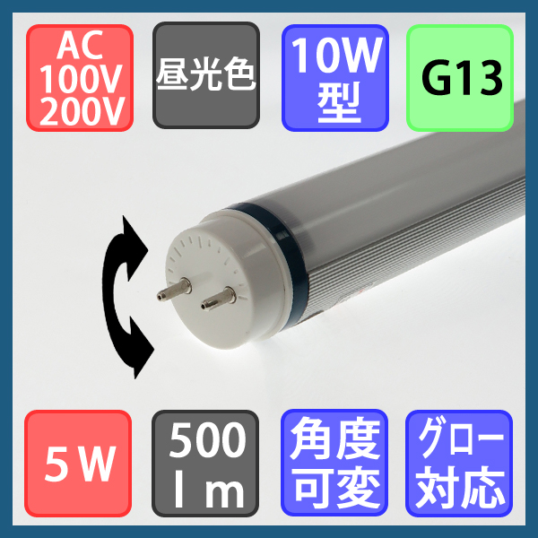 LED蛍光灯形 角度可変超高輝度タイプ 直管FHF63W型 3750lm グロー式は ...