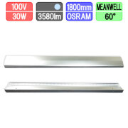 LED看板灯 ラインサインボード 30W 1800mm 3580lm IP65 防水 6000K 昼光色 連結可 シルバー