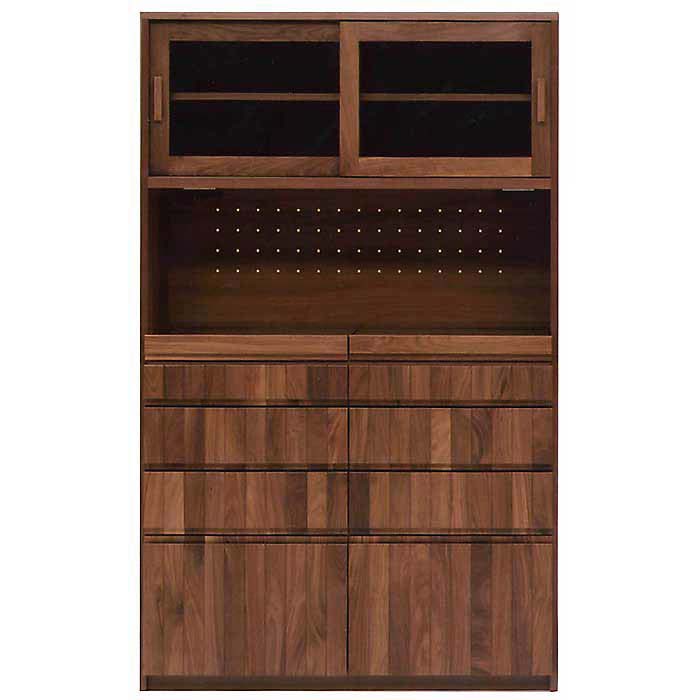 食器棚 完成品 120 日本製 カウンター 開梱設置込 無垢 グラ-ド