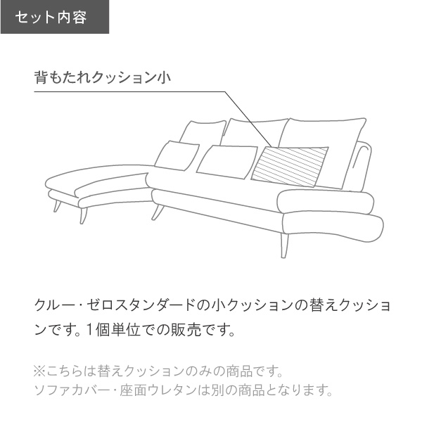 交換用 ヌードクッション小 中わた 背中クッション カバー無し