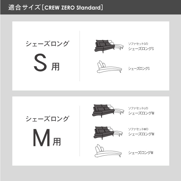 クルー・ゼロスタンダード 交換用座面ウレタン 高密度 シェーズロング