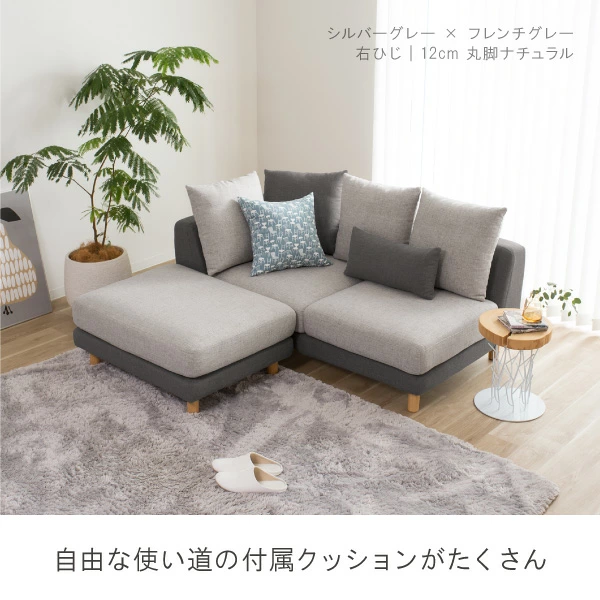 自由自在なレイアウトが可能なローソファ ジニア
