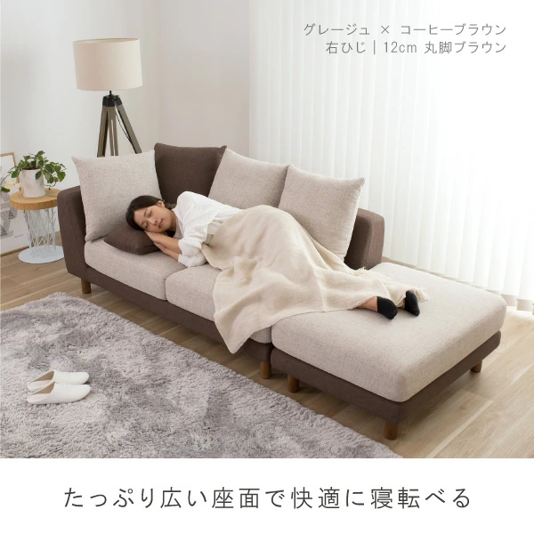 自由自在なレイアウトが可能なローソファ ジニア