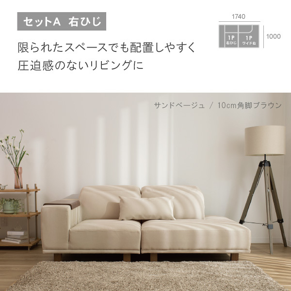 アイビー片ひじソファセット