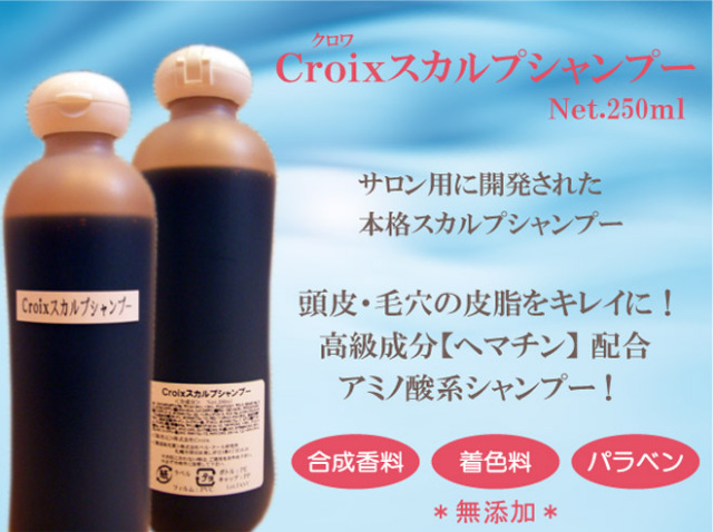 スカルプＤ プレリアップ 柑気楼 凌駕などで効果が無かった方にお奨め！： Croixスカルプシャンプー （250ml）