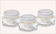 【送料無料】【サロン専売品】シワ　たるみ　ほうれい線　対策　毛穴ケア　ＥＧＦ　フラーレン　プラセンタ　セラミド　コラーゲン　リピジュア　アルジレリン　等配合　リフトアップ　パック　　：　ＰＡナイトパック３個セット