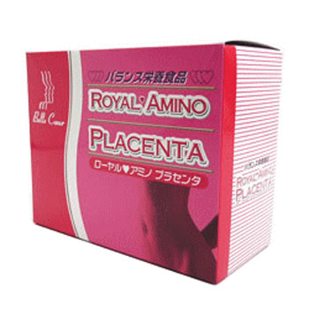 【送料無料】【サロン専売品】必須アミノ酸　８種・ビタミン１８種・ミネラル２０種を含有パーフェクトフーズ！人気のポーレン配合健康補助食品アミノ酸４６にプラセンタを配合！良質のたんぱく質補給に！：　ローヤルアミノ　プラセンタ　（１か月分）　６箱セット