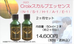 【サロン専売品】Ｃｒｏｉｘ解析サービス、サロン　クリニックで自分の毛髪解析を受けた方用タイプ別スカルプエッセンス！自分のタイプに合わせてお選びください！頭皮マッサージ等の施術用スカルプエッセンス：Ｃｒｏｉｘスカルプエッセンス　２か月分セット５０ｍｌ×２本