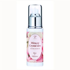 【送料無料】美肌成分「プラセンタエキス」抗酸化作用に優れた「ビルベリー葉エキス」配合！バラ花水たっぷりの美容液：コレコ　ミラクシィ　クリスタル・デュー