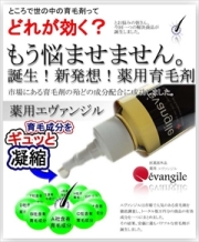 【送料無料】【育毛サロン専売品】育毛剤選びでお悩みの方に…店長お薦め　育毛剤人気ランキング上位の育毛剤成分を凝縮配合！　　凌駕・Ｍ１ミスト・柑気楼・黄金樹・エビネラン等の前に！　：　薬用　育毛剤　エヴァンジル　１００ｍｌ