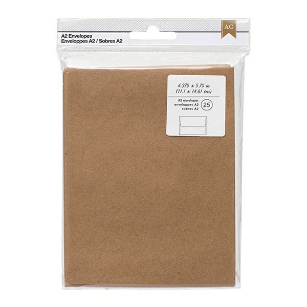 アメリカンクラフト 封筒- A2 Kraft Envelopes(25piece)