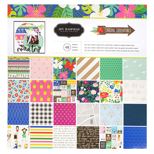 アメリカンクラフト 12インチペーパーパッド - [Chasing Adventures] - Gold Foil