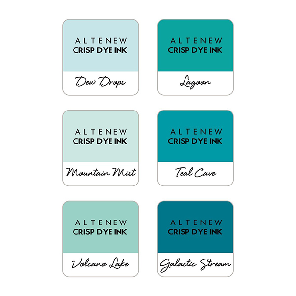 【アルテニュー/Altenew】ミニスタンプインクキューブ6個セット（ダイインク） -Cerulean Skies