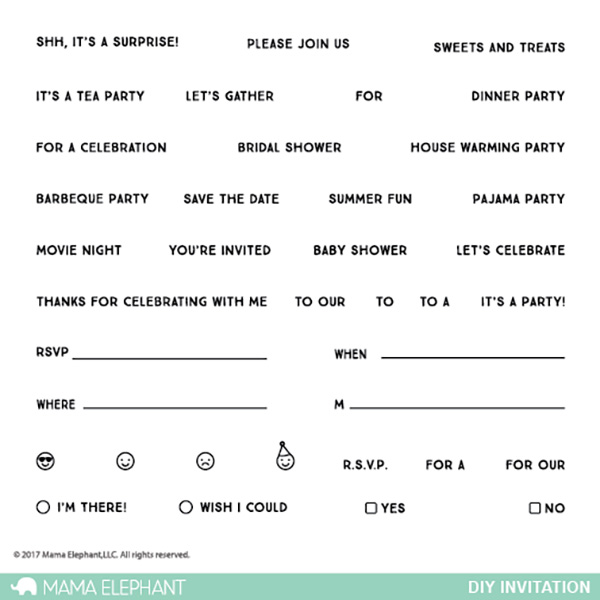 ママエレファント DIY INVITATION