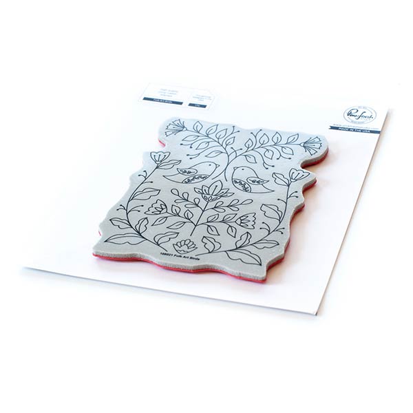 ピンクフレッシュスタジオ Folk Art Birds cling stamp