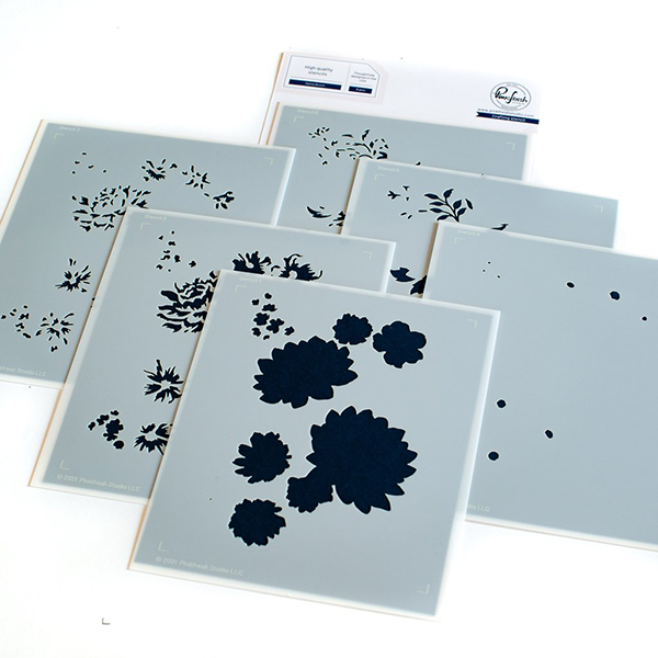 ピンクフレッシュスタジオ Dahlia Bunch layering stencil
