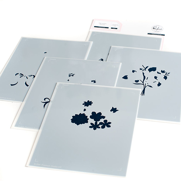 ピンクフレッシュスタジオ Floral Envelope layering stencil