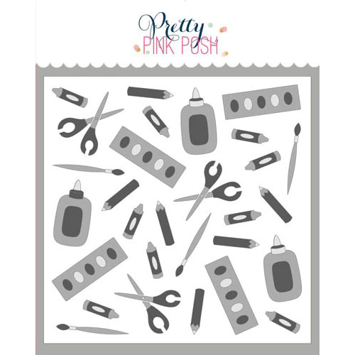 プリティピンクポッシュ Crafty Background Stencils (3 Pack)