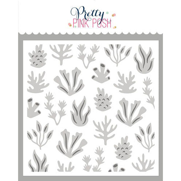 プリティピンクポッシュ Layered Coral Stencils (2 Pack)