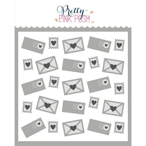 プリティピンクポッシュ Layered Letters Stencils (3 Pack)
