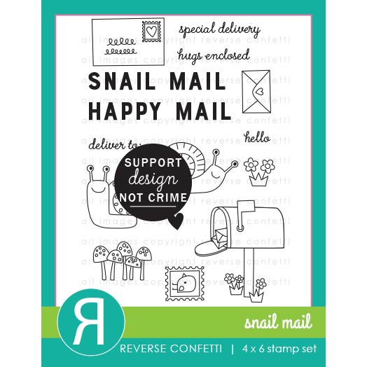【リバースコンフェッティ/Reverse Confetti】クリアスタンプ - Snail Mail