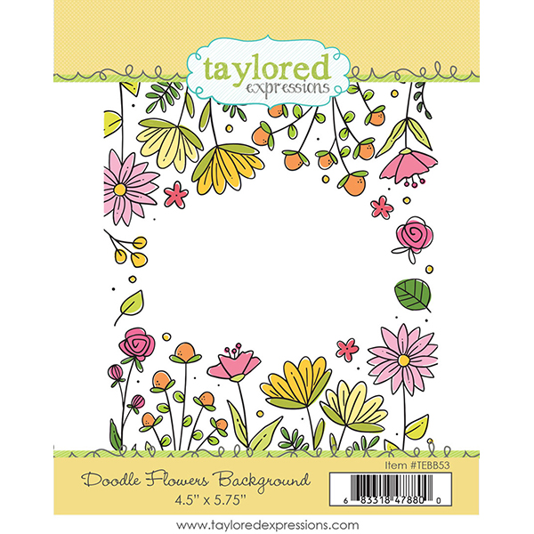 【テイラードエクスプレッション/Taylored Expressions】クリングスタンプ - Doodle Flowers Background