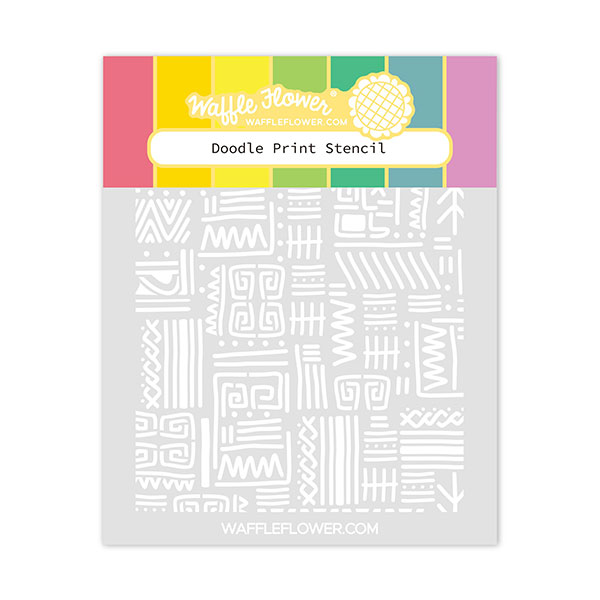 ワッフルフラワー Doodle Print Stencil
