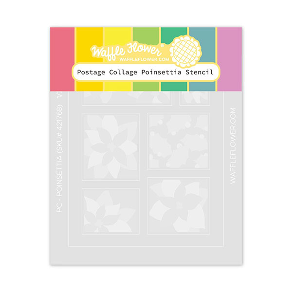 ワッフルフラワー Postage Collage Poinsettia