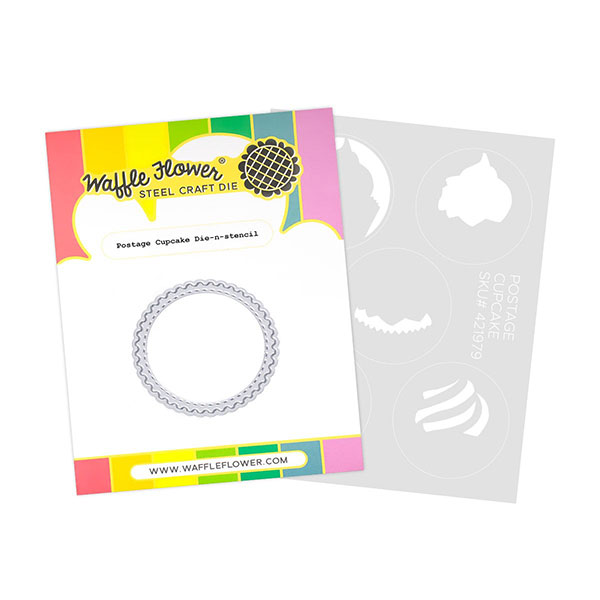 ワッフルフラワー Postage Cupcake Die-n-stencil